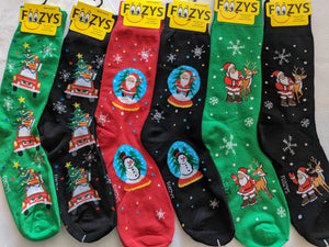 Men's Christmas Sock Bundle  (MC-01)  6-Pair Special -  What you see in the picture is what you get