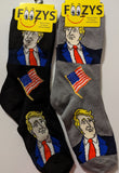 Trump with American Flag Women's Socks   FTW-1